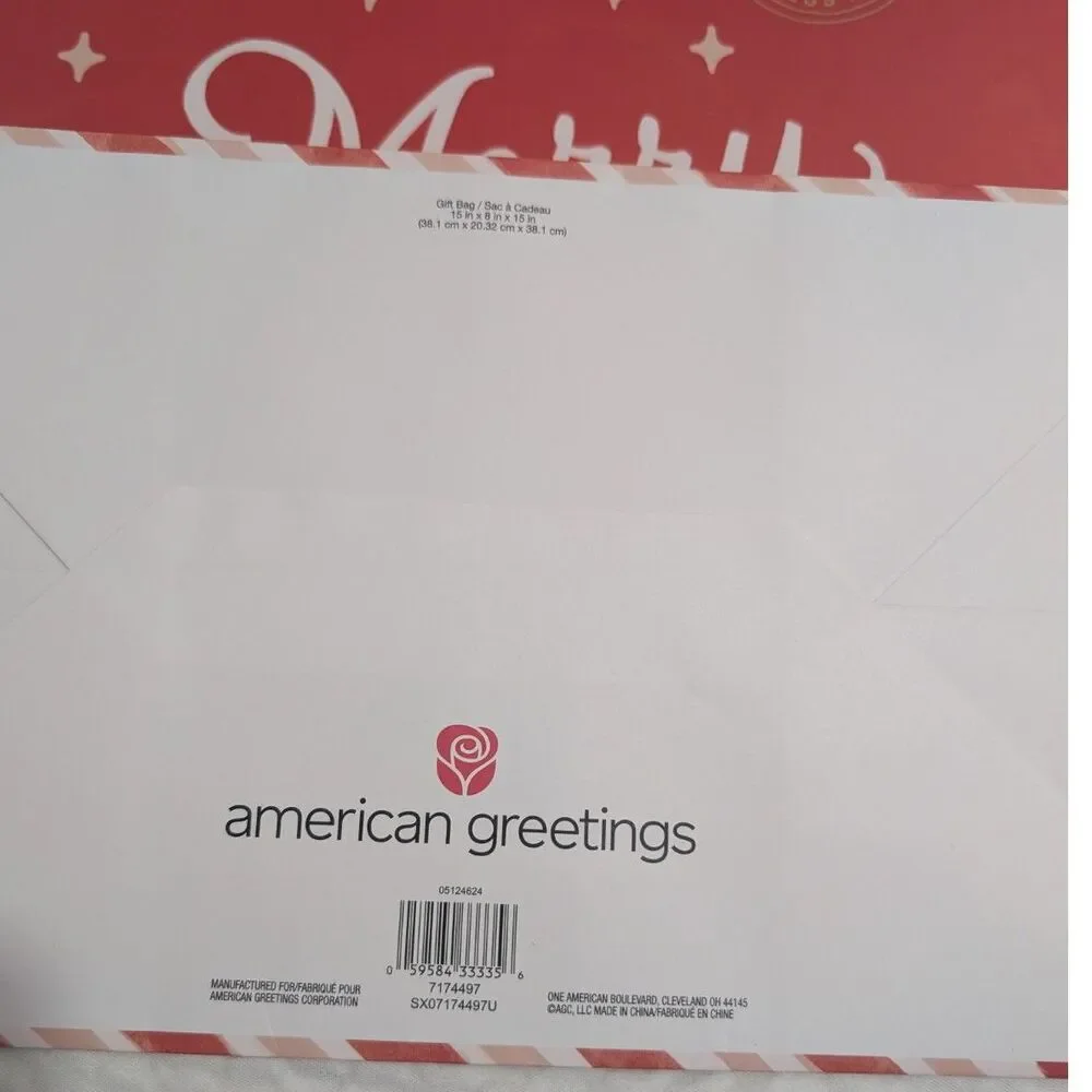 Six American Greetings Large Christmas Gift Bags
